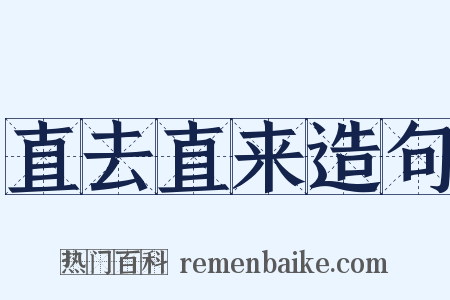 直去直来造句是什么意思的图片